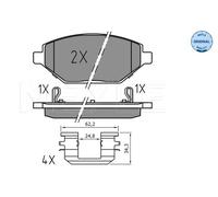 MEYLE 025 225 2218 Kit pastiglie freno, Freno a disco per OPEL