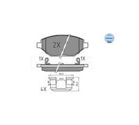 MEYLE 025 225 2218 Kit pastiglie freni