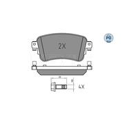 MEYLE 025 225 8818/PD Kit pastiglie freni