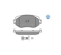 Pastiglie freno Assale anteriore 025 226 1019 MEYLE per RENAULT