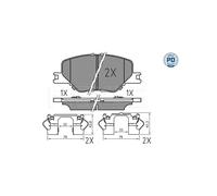 MEYLE 025 228 3819/PD Kit pastiglie freni