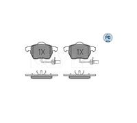 Meyle Pastiglie freno Anteriore 025 230 1820/PD per Audi VW Skoda Seat