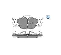 MEYLE 025 230 6317/PD Pastiglie freno Anteriore per