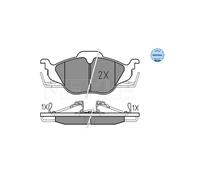 MEYLE 025 230 6317/W Pastiglie freno Anteriore per