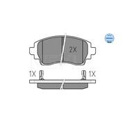 MEYLE 025 230 8818/W Pastiglie freno Anteriore per
