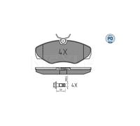 MEYLE 025 230 9918/PD Pastiglie freno Anteriore per