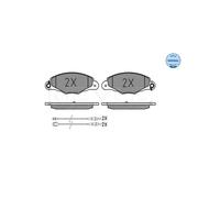 MEYLE 025 231 3518/W Pastiglie freno Anteriore per