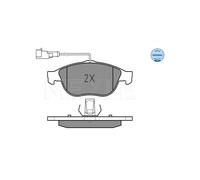 MEYLE 025 231 4119/W Pastiglie freno Anteriore per