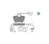 MEYLE 025 232 2416-1/PD Pastiglie freno Posteriore per