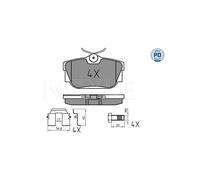 MEYLE 025 232 2417/PD Kit pastiglie freni