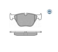 MEYLE 025 233 1320/PD Pastiglie freno Anteriore per