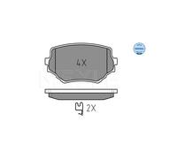 MEYLE 025 233 1414/W Pastiglie freno Anteriore per