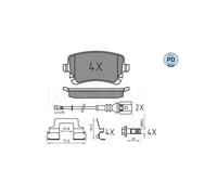 MEYLE 025 233 2617-1/PD Pastiglie freno Posteriore per