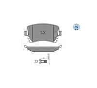 MEYLE 025 233 2617/PD Pastiglie freno Posteriore per