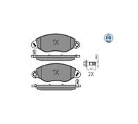 MEYLE 025 234 3418/PD Pastiglie freno Anteriore per
