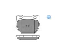 Pastiglie freno Assale posteriore 025 234 7118 MEYLE per LAND ROVER