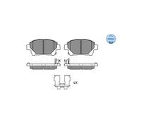 Pastiglie freno Assale anteriore 025 235 1015/W MEYLE per TOYOTA IQ