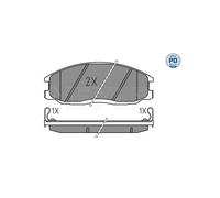 MEYLE Kit pastiglie freno, Freno a disco per SSANGYONG HYUNDAI