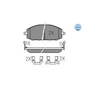MEYLE 025 236 1118/W Pastiglie freno Anteriore per