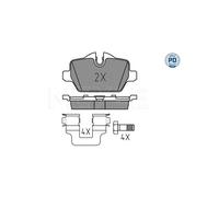 MEYLE 025 236 2316/PD Pastiglie freno Posteriore per