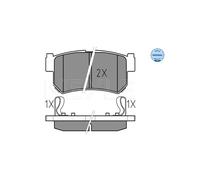 Meyle Set Pastiglia Freno,Asse Anteriore Con Anti-squeak Piatto 025 236 7315 / W