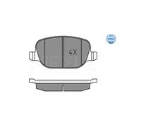 MEYLE 025 237 6017 Pastiglie freno Posteriore per
