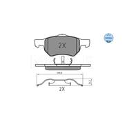 MEYLE Kit pastiglie freno, Freno a disco per CHRYSLER DODGE 025 20718