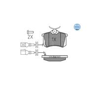 MEYLE 025 238 2317/W Pastiglie freno Posteriore per