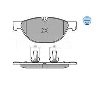 Meyle 025 238 9518 Kit Pastiglie Freno Freni a Disco Frontale per Jaguar XF X250