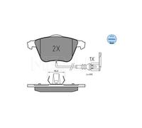 MEYLE Kit pastiglie freno, Freno a disco per AUDI VW 025 240 2120