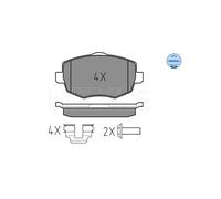 MEYLE pastiglie freno 0252407316 anteriore 116,6x55,2 spessore 16,3 mm
