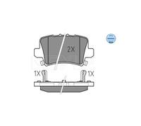 MEYLE 025 240 8615/W Pastiglie freno Posteriore per