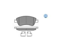 MEYLE 025 241 2219/W Pastiglie freno Anteriore per