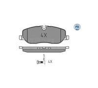 MEYLE 025 241 9118/PD Pastiglie freno Anteriore per