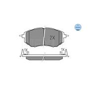 MEYLE 025 242 2218/W Pastiglie freno Anteriore per