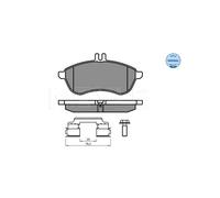 MEYLE 025 243 0620/K2 Pastiglie freno Anteriore per