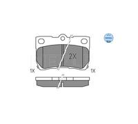 MEYLE Kit pastiglie freno, Freno a disco per LEXUS 0243 2317