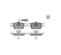 MEYLE 025 243 6819 Pastiglie freno Posteriore per
