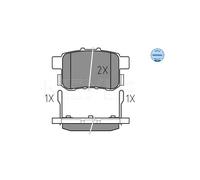MEYLE 025 244 3514/W Pastiglie freno Posteriore per