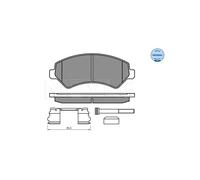 MEYLE 025 244 6619/W2 Pastiglie freno Anteriore per