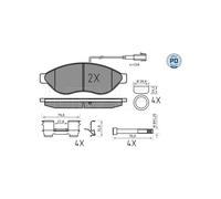 MEYLE Kit pastiglie freno, Freno a disco per CITROËN FIAT OPEL PEUGEOT