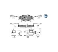 Meyle 0252448518/PD Kit pastiglie freno, Freno A Disco