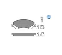 MEYLE Pastiglie freno Anteriore 025 244 8518/W per Ford Transit - Kit