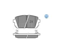 MEYLE 025 244 9116/W Pastiglie freno Posteriore per