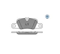 MEYLE 025 245 5416/PD Pastiglie freno Posteriore per