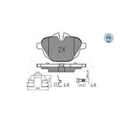 MEYLE 025 245 6118/PD Pastiglie freno Posteriore per