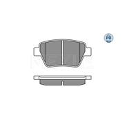 MEYLE 025 245 6317/PD Pastiglie freno Posteriore per