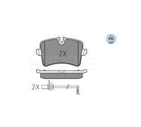MEYLE Pastiglie freno 025 246 0617/PD posteriore per Audi A4 A5 A6 Q5 A8 e Porsche Macan