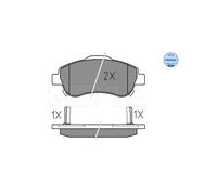 MEYLE 025 246 3819/W Pastiglie freno Anteriore per