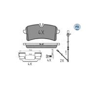 MEYLE 025 246 4317/PD Kit pastiglie freni